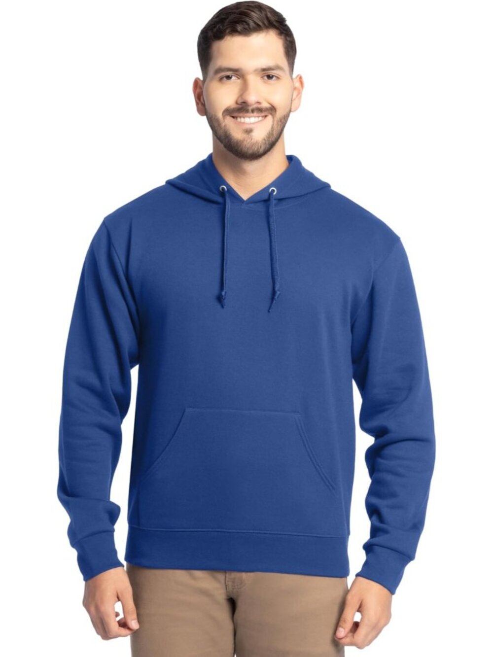 Men's Mellow Blue Ever Soft Moisture Wicking Fleece Pullover Hooded Sweatshirts